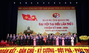 Chủ tịch Đỗ Văn Chiến dự và phát biểu chỉ đạo tại Đại hội đại biểu Đảng bộ tỉnh Quảng Trị lần thứ I, nhiệm kỳ 2025-2030