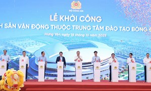 Tổng Bí thư Tô Lâm dự lễ khởi công xây dựng sân vận động tiên tiến hàng đầu thế giới