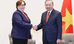 Tổng Bí thư Tô Lâm tiếp Chủ tịch Đảng Cộng sản Phần Lan Tiina Sandberg