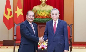 Tổng Bí thư Tô Lâm tiếp Đoàn đại biểu Đảng Nhân dân Cách mạng Lào 