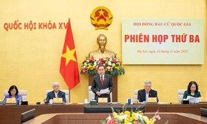 Chủ tịch Quốc hội Trần Thanh Mẫn chủ trì phiên họp Hội đồng Bầu cử quốc gia