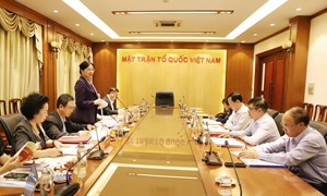 Phó Chủ tịch Hà Thị Nga cho ý kiến vào nội dung chuẩn bị Đại hội đại biểu MTTQ Việt Nam tỉnh Lâm Đồng lần thứ nhất