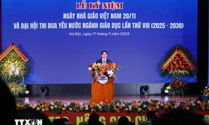 Chủ tịch nước dự Lễ kỷ niệm Ngày Nhà giáo Việt Nam và Đại hội Thi đua yêu nước ngành giáo dục lần thứ VIII
