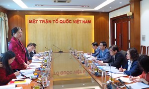 Phó Chủ tịch Hà Thị Nga cho ý kiến vào nội dung Đại hội đại biểu MTTQ Việt Nam tỉnh Cao Bằng lần thứ I, nhiệm kỳ 2025-2030