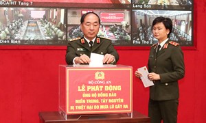 Bộ Công an phát động ủng hộ đồng bào miền Trung, Tây Nguyên bị thiệt hại do mưa lũ gây ra