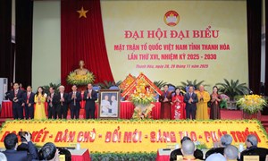 Phó Chủ tịch Hà Thị Nga dự Đại hội đại biểu MTTQ Việt Nam tỉnh Thanh Hóa lần thứ XVI, nhiệm kỳ 2025-2030