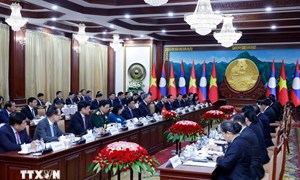 Tổng Bí thư Tô Lâm hội đàm với Tổng Bí thư, Chủ tịch nước Lào 