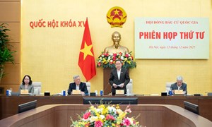 Chủ tịch Quốc hội Trần Thanh Mẫn chủ trì phiên họp thứ tư của Hội đồng Bầu cử quốc gia