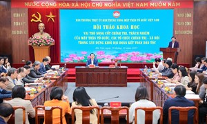 Vai trò nòng cốt chính trị, trách nhiệm của Mặt trận Tổ quốc, các tổ chức chính trị - xã hội trong xây dựng khối đại đoàn kết toàn dân tộc