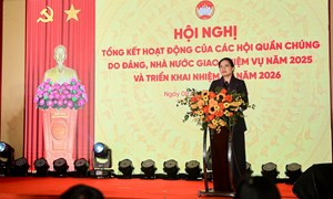 Hội nghị tổng kết hoạt động của các Hội quần chúng do Đảng, Nhà nước giao nhiệm vụ năm 2025 và triển khai nhiệm vụ năm 2026
