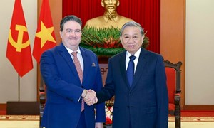 Tổng Bí thư Tô Lâm tiếp Đại sứ Hoa Kỳ tại Việt Nam Marc Evans Knapper