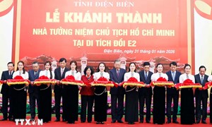 Tổng Bí thư dự khánh thành Nhà tưởng niệm Chủ tịch Hồ Chí Minh tại di tích đồi E2 