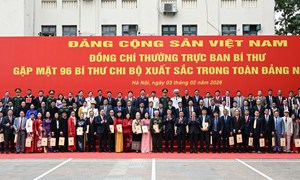 Thường trực Ban Bí thư Trần Cẩm Tú gặp mặt 96 Bí thư chi bộ xuất sắc