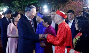 Tổng Bí thư Tô Lâm thăm, chúc Tết Đảng bộ, chính quyền và Nhân dân Hà Nội