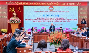 Hội nghị tập huấn kỹ năng vận động bầu cử cho người ứng cử đại biểu Quốc hội khóa XVI, đại biểu HĐND các cấp nhiệm kỳ 2026 - 2031