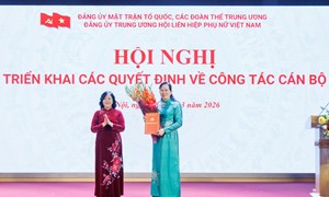 Đồng chí Lê Thị Thủy được chỉ định giữ chức Bí thư Đảng ủy Trung ương Hội Liên hiệp Phụ nữ Việt Nam