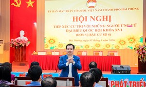 Cử tri đánh giá cao nội dung chương trình hành động của Trưởng ban Tuyên giáo Cơ quan UBTƯ MTTQ Việt Nam Vũ Văn Tiến
