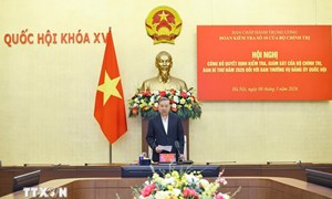 Công bố quyết định kiểm tra, giám sát của Bộ Chính trị, Ban Bí thư năm 2026 đối với Ban Thường vụ Đảng ủy Quốc hội