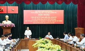 Chủ tịch Quốc hội Trần Thanh Mẫn chủ trì hội nghị công bố quyết định kiểm tra, giám sát với Ban Thường vụ Thành ủy Thành phố Hồ Chí Minh