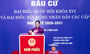 Phó Chủ tịch – Tổng Thư ký Hà Thị Nga gửi thông điệp tới cán bộ MTTQ Việt Nam và các tổ chức chính trị - xã hội trong ngày bầu cử