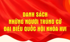 Công bố Nghị quyết của Hội đồng Bầu cử quốc gia về kết quả bầu cử và danh sách những người trúng cử đại biểu Quốc hội khóa XVI