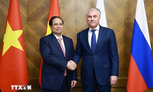 Thủ tướng Phạm Minh Chính hội kiến Chủ tịch Duma Quốc gia Nga