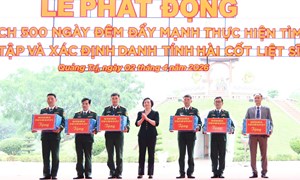 Phó Thủ tướng Phạm Thị Thanh Trà phát động Chiến dịch 500 ngày đêm tìm kiếm, quy tập và xác định danh tính hài cốt liệt sĩ