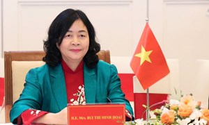 Chủ tịch Bùi Thị Minh Hoài gửi thư chúc mừng Mặt trận Lào xây dựng đất nước nhân dịp Tết cổ truyền Bunpimay