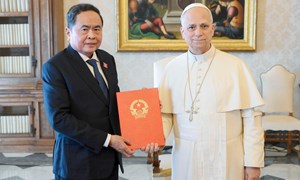 Chủ tịch Quốc hội Trần Thanh Mẫn hội kiến Giáo hoàng Leo XIV