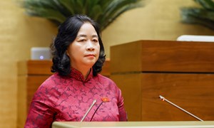 Chủ tịch Ủy ban Trung ương MTTQ Việt Nam trình bày một số nội dung chủ yếu tổng hợp ý kiến, kiến nghị của cử tri và Nhân dân gửi tới Kỳ họp thứ nhất