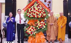 Chủ tịch Quốc hội Trần Thanh Mẫn chúc mừng Đại lễ Phật đản tại TP. Hồ Chí Minh