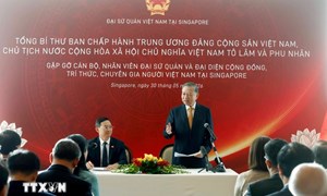 Tổng Bí thư, Chủ tịch nước Tô Lâm gặp cộng đồng người Việt Nam tại Singapore