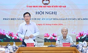 Ủy ban Trung ương MTTQ Việt Nam tổ chức Hội nghị phản biện xã hội đối với dự thảo Luật Hòa giải ở cơ sở (sửa đổi)