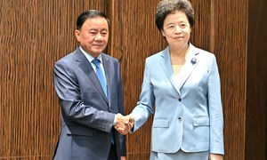 Thường trực Ban Bí thư Trần Cẩm Tú tiếp Phó Chủ tịch Chính hiệp toàn quốc Trung Quốc