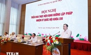 Chủ tịch Quốc hội Trần Thanh Mẫn chủ trì Hội nghị triển khai Định hướng lập pháp nhiệm kỳ khóa XVI
