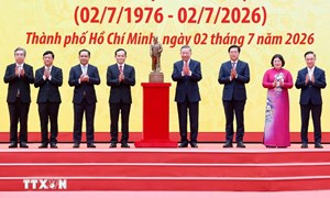 Tổng Bí thư, Chủ tịch nước Tô Lâm dự Lễ kỷ niệm 50 năm Ngày thành phố Sài Gòn-Gia Định vinh dự mang tên Chủ tịch Hồ Chí Minh 
