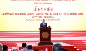 Tổng Bí thư, Chủ tịch nước Tô Lâm dự Lễ kỷ niệm 50 năm Ngày thành phố Sài Gòn-Gia Định vinh dự mang tên Chủ tịch Hồ Chí Minh 