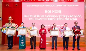 Hội nghị Ban Chấp hành Đảng bộ Mặt trận Tổ quốc, các đoàn thể Trung ương mở rộng