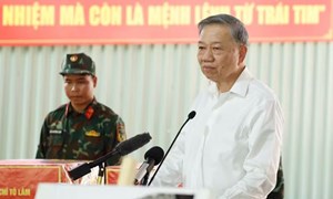Phát biểu của Tổng Bí thư, Chủ tịch nước Tô Lâm tại cuộc gặp gỡ lực lượng làm nhiệm vụ tại công viên Lê Thị Riêng 