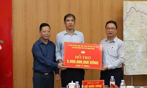 Ban Vận động Cứu trợ Trung ương - UBTƯ MTTQ Việt Nam phân bổ số tiền 5 tỷ đồng hỗ trợ tỉnh Lai Châu khắc phục hậu quả do mưa lũ gây ra