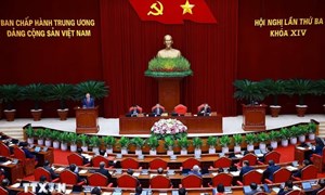 Thông cáo báo chí về ngày làm việc thứ ba Hội nghị lần thứ ba Ban Chấp hành Trung ương Đảng khóa XIV 