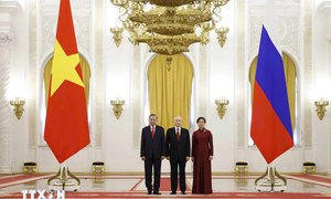 Tổng thống Liên bang Nga Vladimir Putin chủ trì Lễ đón Tổng Bí thư, Chủ tịch nước Tô Lâm