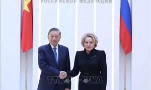 Tổng Bí thư, Chủ tịch nước Tô Lâm hội kiến Chủ tịch Hội đồng Liên bang Nga Valentina Matvienko