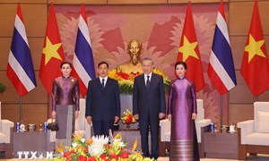 Lễ đón chính thức Nhà vua và Hoàng hậu Thái Lan thăm cấp Nhà nước tới Việt Nam