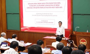 Thường trực Ban Bí thư Trần Cẩm Tú trao đổi chuyên đề về xây dựng Đảng với các Ủy viên Trung ương Đảng khóa XIV 