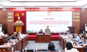 Hội đồng tư vấn về Tôn giáo góp ý Dự thảo Nghị định hướng dẫn thi hành Luật Tín ngưỡng, tôn giáo