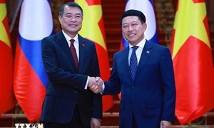 Thủ tướng Lê Minh Hưng hội đàm với Thủ tướng Lào Saleumxay Kommasith 