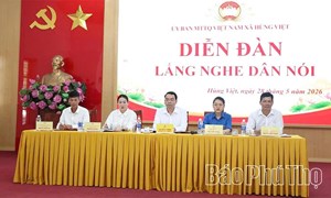 Phú Thọ: Ủy ban MTTQ Việt Nam xã Hùng Việt, tỉnh Phú Thọ tổ chức Diễn đàn “Lắng nghe dân nói”