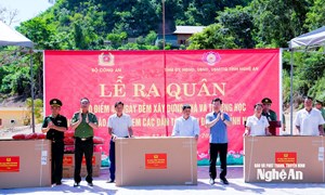 Bộ Công an và tỉnh Nghệ An phát động cao điểm 40 ngày đêm xây dựng nhà, trường học hỗ trợ người dân vùng lũ
