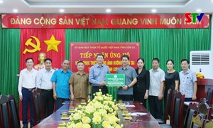 Ủy ban MTTQ Việt Nam tỉnh Sơn La tiếp nhận 400 triệu đồng ủng hộ khắc phục hậu quả do ảnh hưởng thiên tai trên địa bàn
